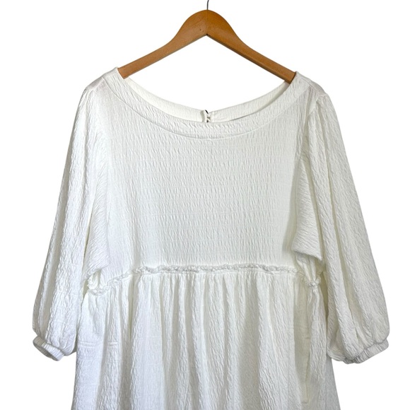 Free People FP Beach Beyond Obsessed Romper Sz Medium White Textured Boho - Picture 4 of 9